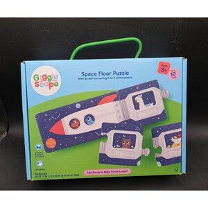 GiggleScape Space Floor Puzzle 28 Pieces Alphabet Animals Over 10 Feet Long